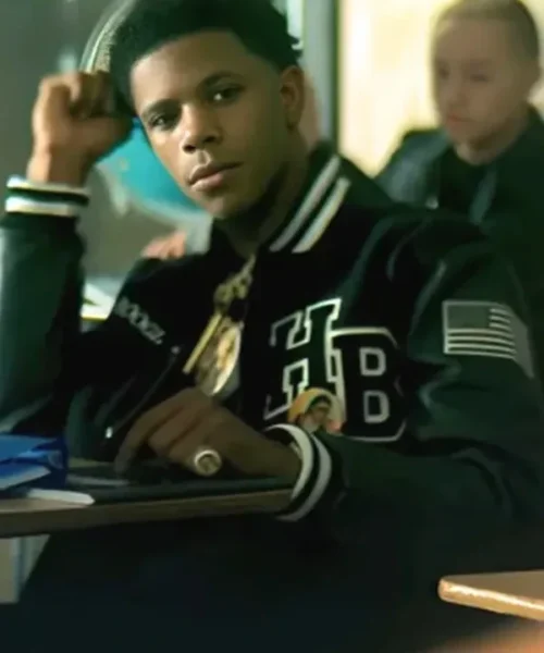 A Boogie Wit Da Hoodie Look Back At It Green Varsity Jacket