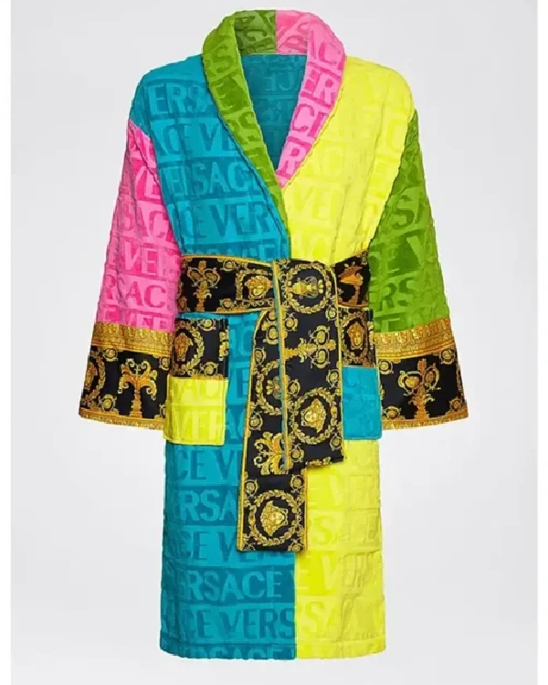 Ari Haley Rich In Color Versace Bath Robe