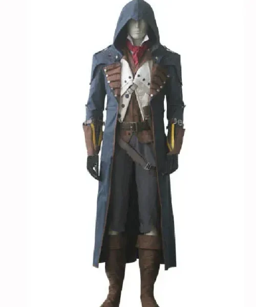 Assassins Creed Unity Arno Dorian Long Coat With Hood