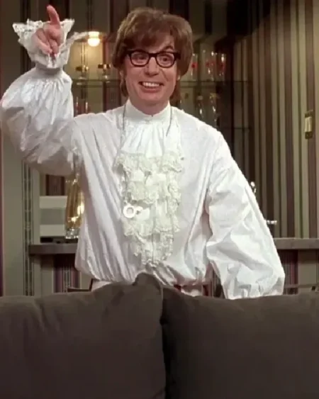 Austin Powers White Ruffle Shirt