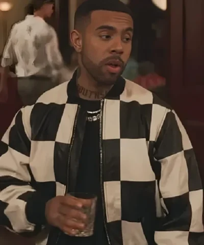 Bel-Air S03 Vic Mensa Checkered Leather Jacket