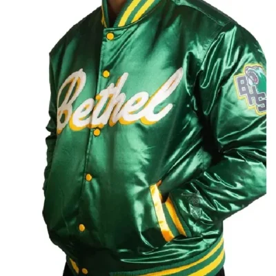 Bethel Iverson High School Green Satin Varsity Jacket