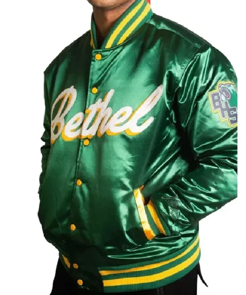 Bethel Iverson High School Green Satin Varsity Jacket