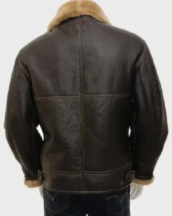 Alex Brown Shearling Flight Pilot Jacket - Image 2