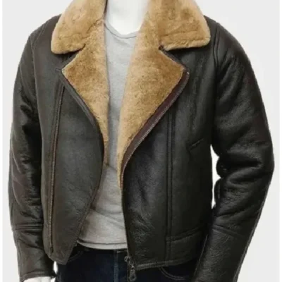 Alex Brown Shearling Flight Pilot Jacket