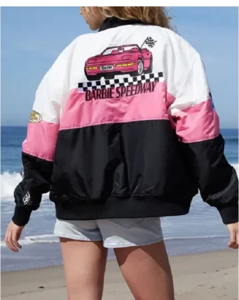 Buy Barbie Racer Multicolor Bomber Motorcycle Jacket Sale