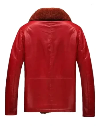 Buy Barry Shearling Red Pure Leather Fur Jacket For Sale