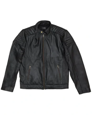 Buy Black Leather Moto Jacket Men's On Sale