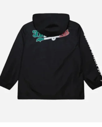 Buy Black Los Angeles Dodgers Coaches Full-Snap Hooded Windbreaker Jacket Sale