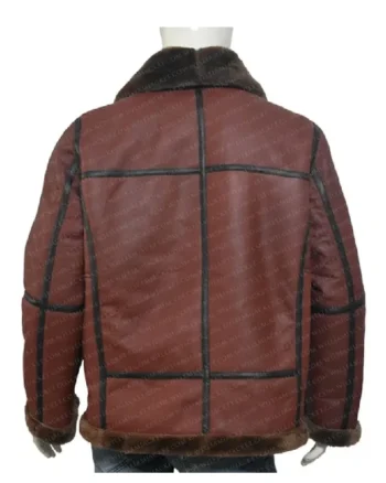 Buy Darren SF Aviator RAF Bomber Reddish Shaded Sheepskin Shearling Real Leather Jacket Sale