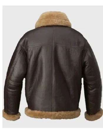 Buy Elvin B-3 Shearling Brown Leather Aviator Jacket For Men and Women Sale