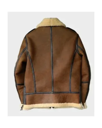 Buy Johnson Brown SF Shearling Aviator Leather Jacket Sale (1)