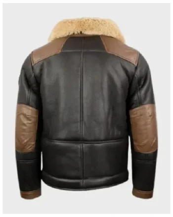Buy Jones-SF Shearling Leather Bomber Black Jacket For Sale
