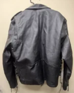Buy Mens Black Heavy Leather Motorcycle Jacket Sale