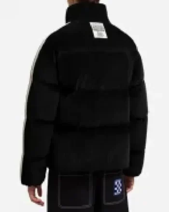 Buy Moncler x Palm Angels Abrolhos Black and Beige Corduroy Short Down (1)
