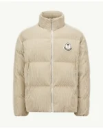 Buy Moncler x Palm Angels Abrolhos Black and Beige Corduroy Short Down Jacket Sale