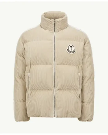 Buy Moncler x Palm Angels Abrolhos Black and Beige Corduroy Short Down Jacket Sale