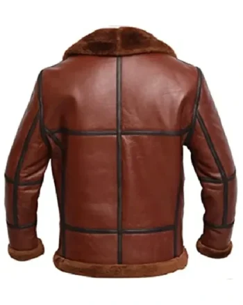 Buy Moore RAF British Shearling Flight Bomber Brown Sheepskin Leather Jacket Sale