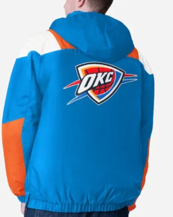 Buy NBA Oklahoma City Thunder Starter Blue Charger Half-Zip Jacket Sale