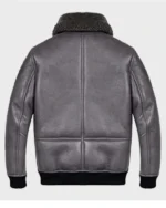Buy Robinson Aviator Grey Sheepskin Shearling B2 Bomber Pilot Flight Leather Jacket Sale