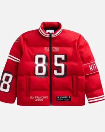 Buy San Francisco 49ers NFL Player 2025 George Kittle Scarlet Red Puffer