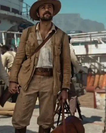 Buy Spencer Dutton Tv Series Yellowstone 1923 Brandon Sklenar Beige Jacket Sale