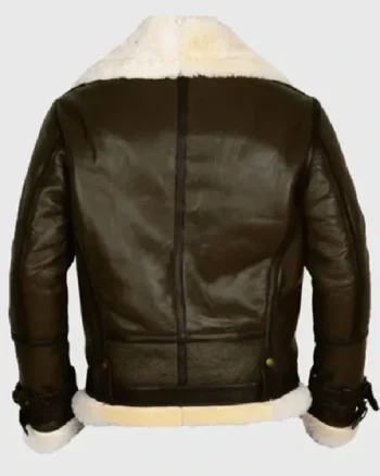 Buy Terry Army B-3 Shearling Green Leather Aviator Jacket For Sale