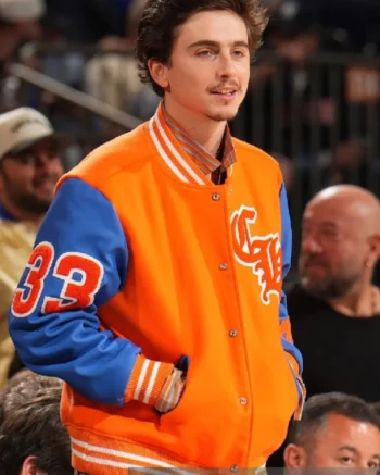 Buy Timothée Chalamet Knicks Game Jacket Sale