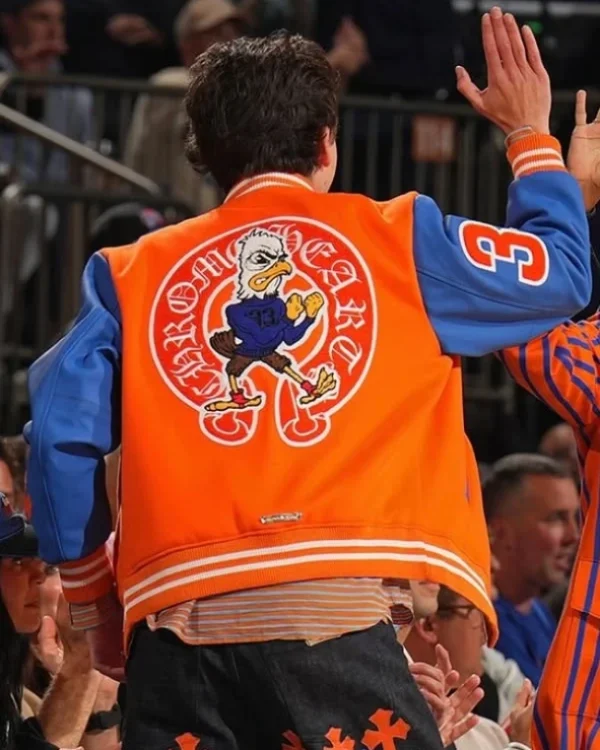 Buy Timothée Chalamet Knicks Game Jacket Sale back