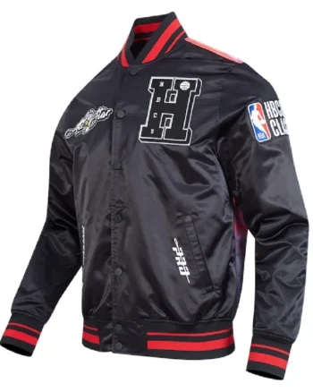 NBA All-Star Game 2025 Black Satin Jacket - Image 3
