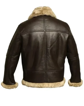 Buy Victor RAF Bomber Real Shearling Fur Sheep Leather Flying Brown Jacket Sale