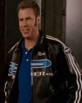 Buy Will Ferrell Movie Talladega Nights The Ballad Of Ricky Bobby Powerade Black Leather Jacket Sale