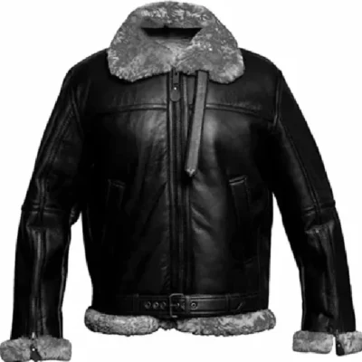 Carl RAF Aviator SF Bomber Black Jacket (2)