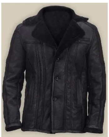 Carlos Three Pockets Buttoned Closure Shearling Jacket