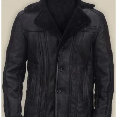Carlos Three Pockets Buttoned Closure Shearling Jacket