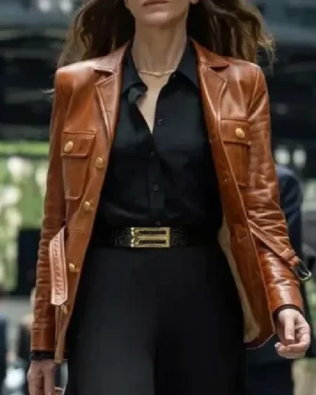 Cate Blanchett Black Bag Leather Jacket