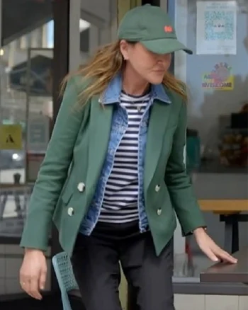 Christa Miller Shrinking Green Blazer