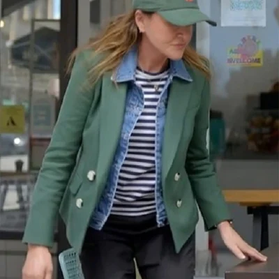 Christa Miller Shrinking Green Blazer