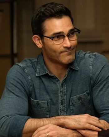 Clark Kent Superman and Lois S04 Blue Denim Shirt