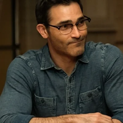 Clark Kent Superman and Lois S04 Blue Denim Shirt
