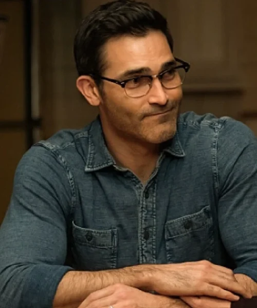 Clark Kent Superman and Lois S04 Blue Denim Shirt