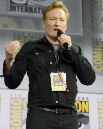 Conan O’Brien Top Gun Event Black Jean Denim Trucker Jacket