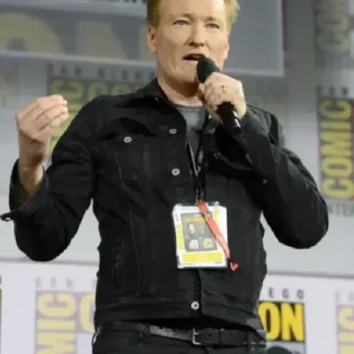 Conan O’Brien Top Gun Event Black Jean Denim Trucker Jacket
