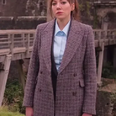 Cunk on Earth 2022 Philomena Cunk Plaid Coat