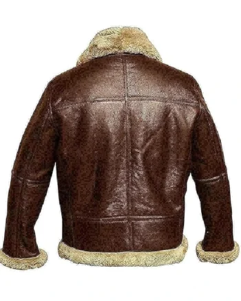 Darren SF Aviator RAF Bomber Reddish Shaded Sheepskin Shearling Real Leather Jacket (1)