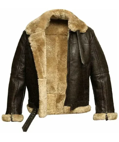 Darren SF Bomber Reddish Shaded Sheepskin Leather Jacket