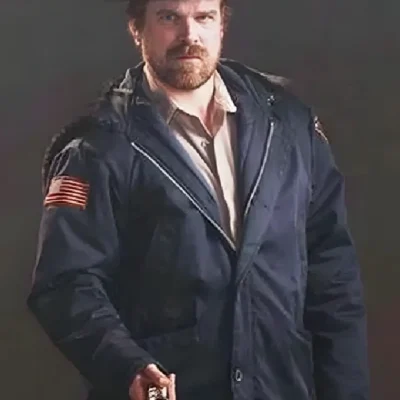 David Harbour Stranger Things Blue Jacket