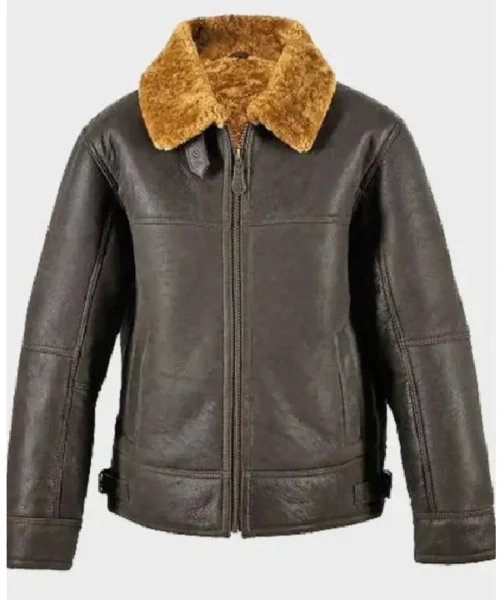 Davis Shearling Leather Brown Jacket