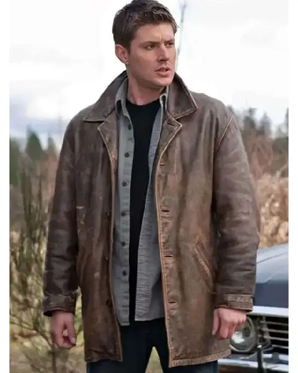Dean Winchester Supernatural Distressed Brown Leather Jacket