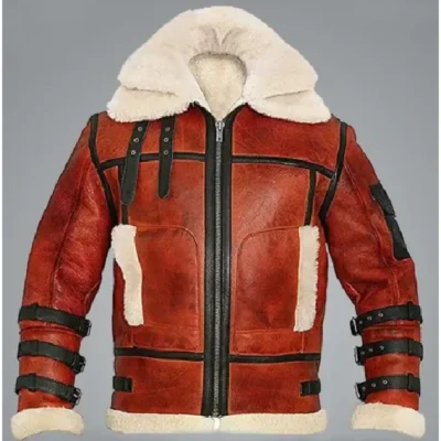 Drew Aviator B6 Sheepskin Bomber Leather Jacket